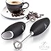 Zulay Froth Mate Powerful Milk Frother for Coffee - Portable & Compact Handheld Foam Maker for Lattes, Cappuccinos, Matcha, Hot Chocolate - Milk Foamer Frother - No Stand Electric Whisk - Matte Black