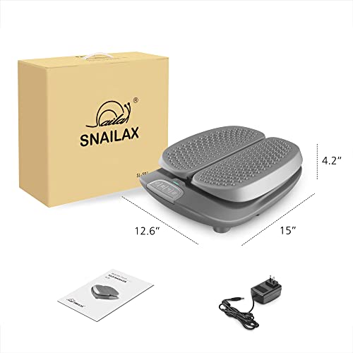 Snailax Vibration Foot Massager with Heat,Remote Control,3 Levels Vibration Intensity & 3 Massage Modes,Electric Deep Tissue Foot Legs Back Massager Machine, Gifts for Women/Men/Mom/Dad(Grey)