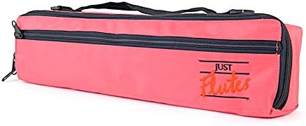 Just Flutes Flute Case Cover with Shoulder Strap, Pink