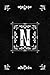 Scandinavian Design Floral Monogram Daily Journal Notebook - Letter N: Decorative Letter on Black Le by Spring Hill Stationery