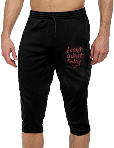 I Cant Adult Today,sloth Active Men's Lightweight Relaxed French Terry Knee Pants For Gym Sports