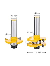DRILLPRO Juego de herramientas de molienda de madera para puertas, mesas, estantes, paredes, bricolaje y carpintería