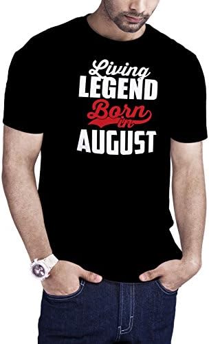 Cali Dreamers Men's Legends Are Born In August birthday t-shirt black