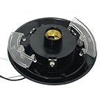 Incandescent - Plastic Globe Pole Fitter - 3 in. - Outdoor Pole Mounting - Black