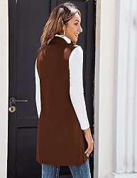 Beyove Long Vests to Wear with Leggings Two Sides