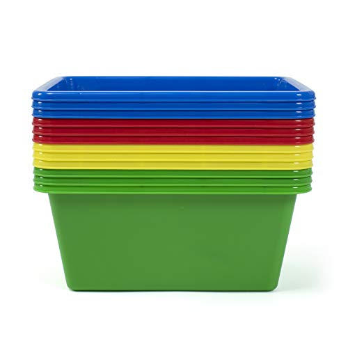 Humble Crew, Primary Small Plastic Storage Bins, Set of 12, Colors, 12