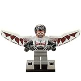 LipstickIndy® 1PIECE 2016 Brand New Falcon Minifigure Superhero Action Figure with weapons
