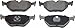 Prime Choice Auto Parts SCD396 Rear Ceramic Brake Pad Set
