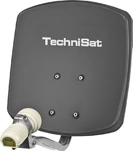 TechniSat DigiDish 33 SAT-Offsetspiegel mit Halterung und Universal V