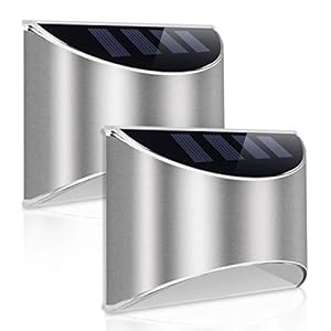 Zonne-verlichting Buiten Aangedreven Tuin Roestvrijstalen Wandkandelaar Beveiligingslamp Super Bright LED Waterdicht…