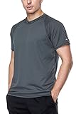 Charmo Mens Sun Protection Swim Shirts Rash Guard Swim Tee Short Sleeve Swimwear