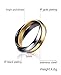 Stainless Steel Fashion Triple 3 Tone Interlocked Trinity Russian Wedding Rings for Women