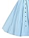 GownTown Women's 1950sVintage Classical Casual Swing A-line Dress, Light Blue (XX-Large)