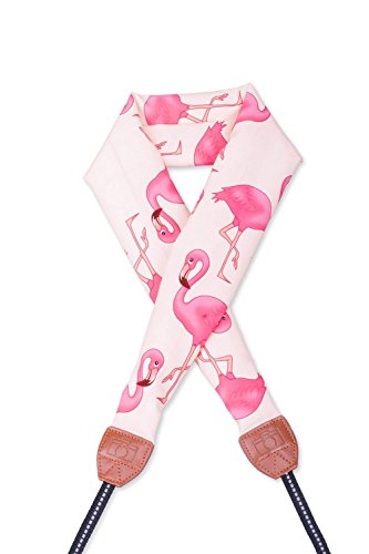 LONGTEAM Camera Strap, DSLR Camera Strap Universal Neck Shoulder Comfortable Scarf Camera Strap for Women (Flamingo)
