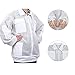 Holulo Beekeeping Jacket with Round Veil,Extra Ventilated Smock for Professionals Beekeeper,Three-Layer Network,White (XXL)