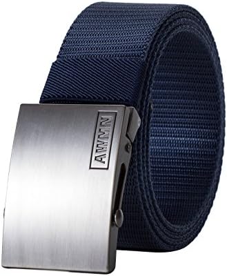 XAvoe Tactical Web Belt for Men Nylon Casual Outdoor Military Style 1 5/8" Width (Blue, Waist Size 20" - 39")
