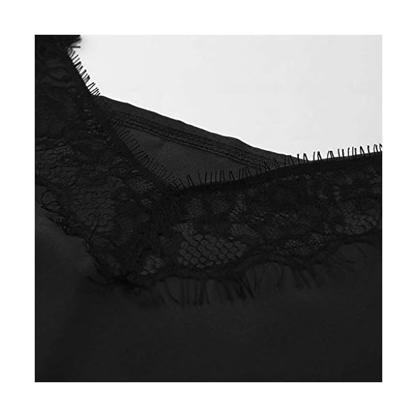 Vestidos Verano Mujer Casual Comodo,Mini Vestido Casual Sin Mangas con Cuello En V Y Correa De Espagueti De Encaje para… | DeHippies.com