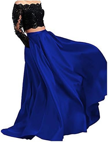 Elleybuy Women's A-Line Two Pieces Prom Dresses Long Sleeves Formal Evening Dresses US2