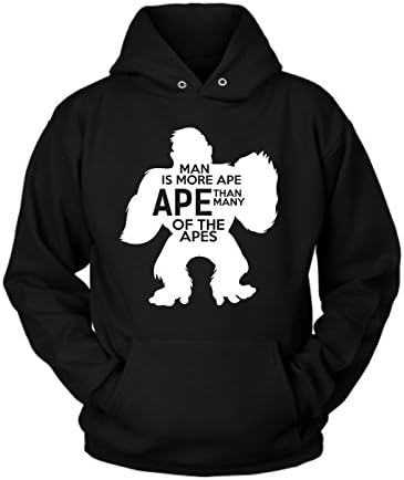 Apes Hoodie | Apes Cotton Fleece Hoodie | Great Hoodie with a Creative Quote about Apes (M)
