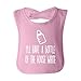 I'll Have A Bottle Of The House White funny bib in pink - One Size