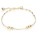 OPK Jewelry 18k Gold Plated Copper Women Anklet Bracelet Chain Lantern Pendant Links Curb Chain Length Adjustable