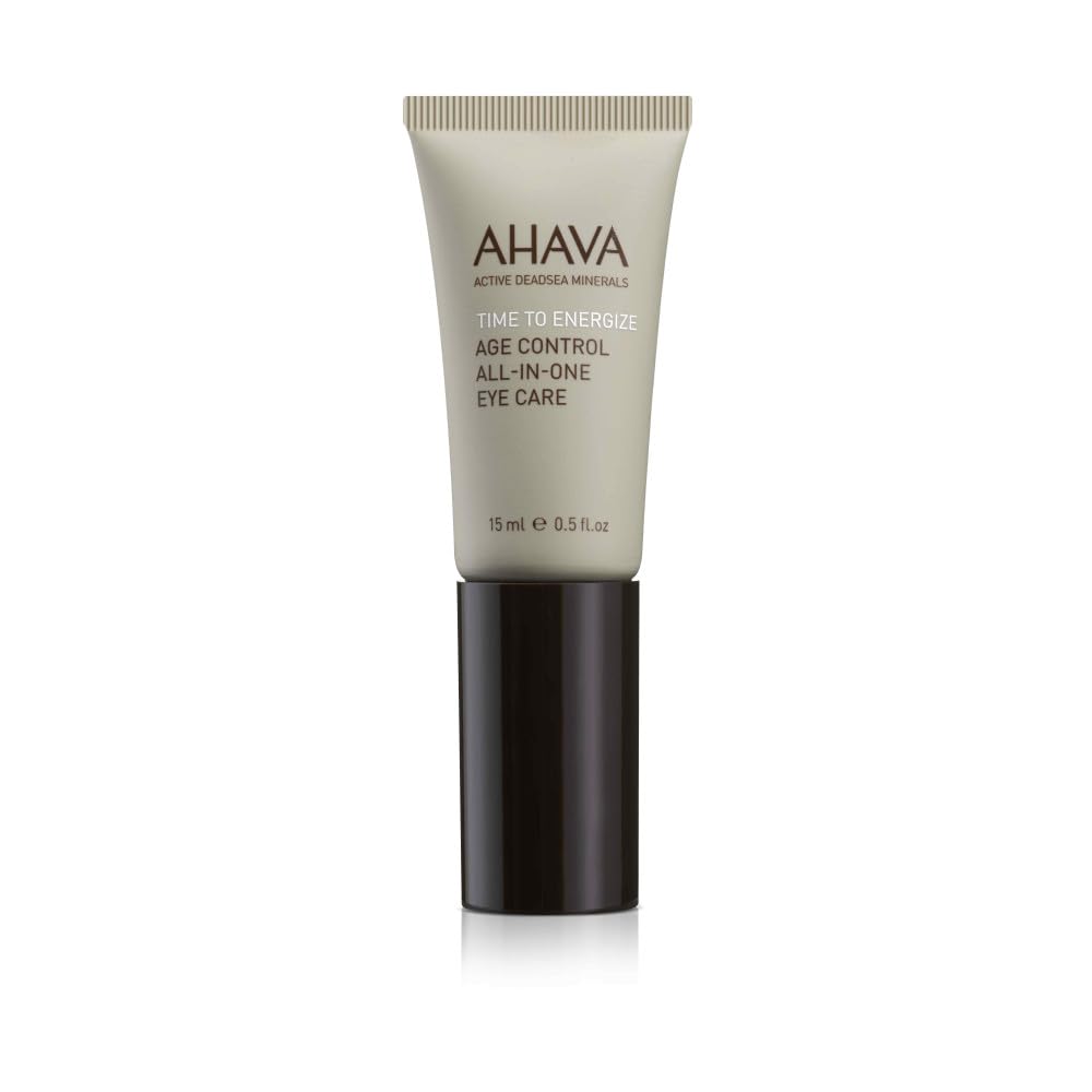 AHAVA Men’s Age Control All in One Eye Care 15 ml - Natural Eye Puffiness Reducer Anti Ageing Firming Under Eyes Treatment – Removes Dark Circles, Bags and Signs of Fatigue – Daily Use