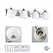 OSTWIN 4 Light Vanity Lighting Fixture for Bathroom, Bedroom, Makeup Dressing Table, Wall Mounted Interior Light, Over Mirror Modern Wall Sconce, Opal Glass Shade, Satin Nickel Finish, UL Listed