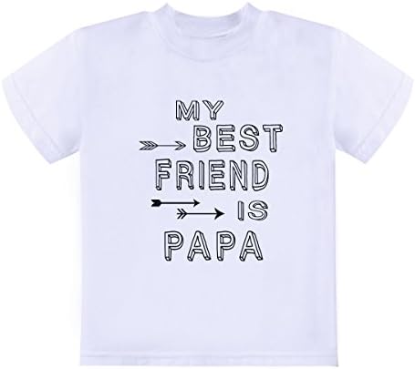 Ammengbei Baby Boys Girls Rompers My Best Friend is Papa Summer Bodysuit (3-4T, White)