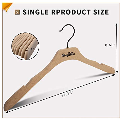 meqution Plastic Shirt Hangers,Non-Slip Durable Clothes Hangers with 360 ° Swivel Hook,Value Pack of 20,Wheat Straw