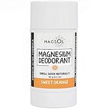 Sweet Orange (Light&Clean Scent) Magnesium Deodorant - Aluminum Free, Baking Soda Free, Alcohol Free, Cruelty Free, Sensitive Skin, All Natural, For Women Men Boys Girls Kids, 3.2 oz: Lasts >4 months