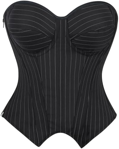 Amazon.com: bslingerie® Womens Faux Leather Zipper Front Bustier