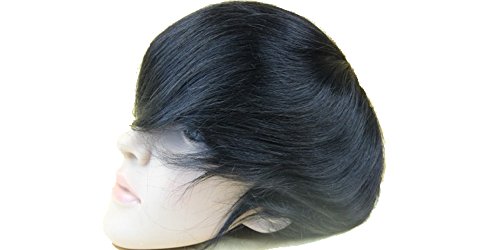 Human Hair Toupee 7x9 Inches Super Thin Skin Full Pu Toupee Men Hair Piece System Jet Black (Color 1)