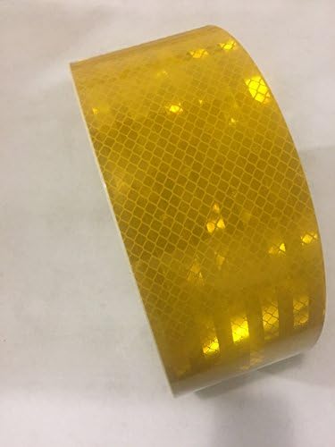 Safe Way Traction 4" wide x 10 Foot Roll of Diamond Grade 3M High Intensity Flexible Prismatic Reflective Drum Sheeting Yellow 3311 Safety Tape