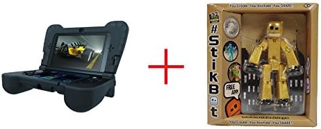 StikBot Metalbot Series Single Pack Action Figure AND dreamGEAR Comfort Grip for New Nintendo 3DS XL - Black - Bundle