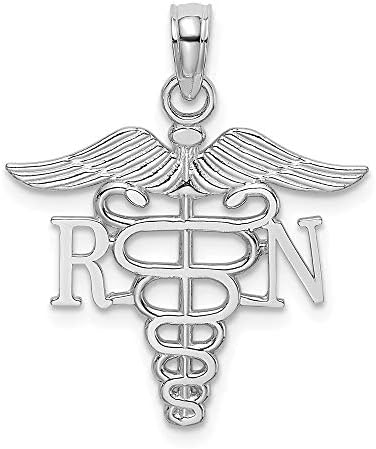 10K White Gold RN Registered Nurse 
