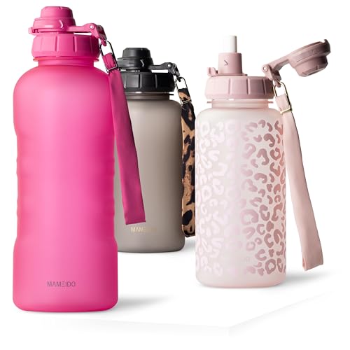 MAMEIDO Trinkflasche mit Strohhalm 2 l (Glow Couture)