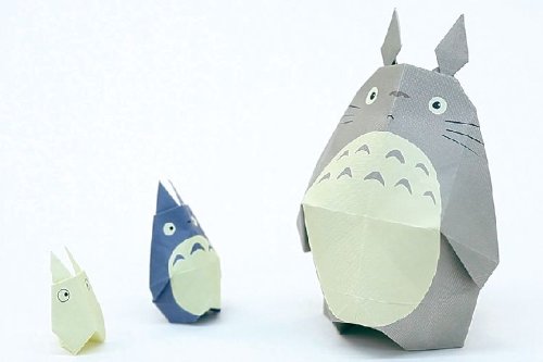 My Neighbor Totoro Character Origami Paper Set - Cat Bus & 3 Totoro