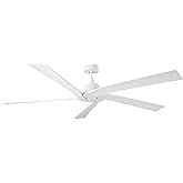 Generation Lighting | 5ASPCR70RZW | Aspen Coastal 70 DC Ceiling Fan in Matte White with Matte White Blades | Wall Mount Contr