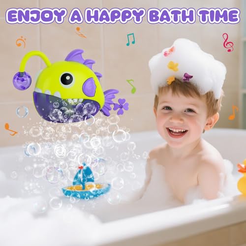 Baby Bath Toys 1 2 3 4 Years, Shark Toys Bath Toy Baby, Automatic Bubble Generator for Bathtub with Music, Baby Bath Toys 1-5 Years, Birthday Gifts, Christmas