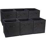 AmazonBasics Foldable Storage Cubes - 6-Pack, Black