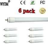WYZM 110/120V AC 6-Pack of 5Watt 12 inch (301mm pin to pin) T5 LED Fluorescent Tube Light,F8T5/CW 5500K Cool White (6Pack Cool White)