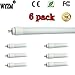 WYZM 110/120V AC 6-Pack of 5Watt 12 inch (301mm pin to pin) T5 LED Fluorescent Tube Light,F8T5/CW 5500K Cool White (6Pack Cool White)