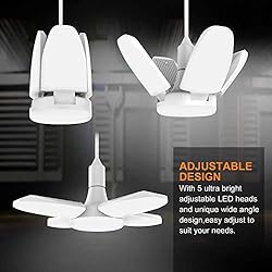 4 Pack LED Garage Lights, 6000 Lumens Garage