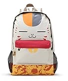 Buenocn Women Lovely Cat Nylon School Backpack Carton Rucksack Shy184 (red)