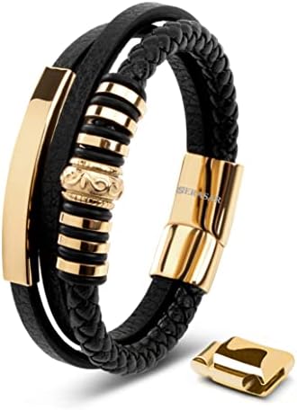 SERASAR Gold Bracelets for Men 17cm Bracelet GiftBox Genuine