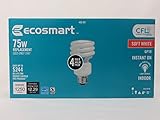 Ecosmart 75W Equivalent  2700K Spiral CFL Light Bulb, Soft White (4-Pack)