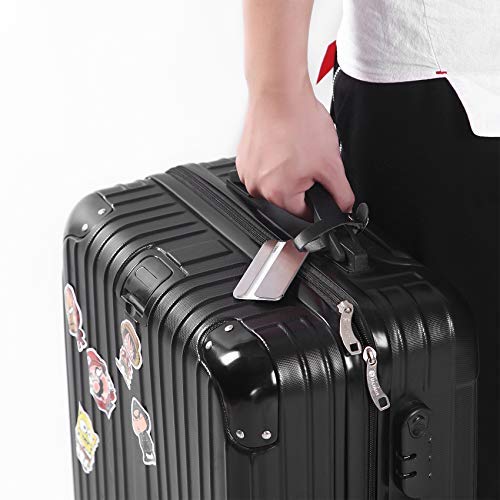 Luggage Tags (3-Pack) - Stainless Steel Bag Tag Labels - Luggage Tags with PU Leather Straps - Flight and Cruise Ship ID Travel Bag Luggage Tags