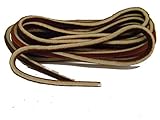 45 Inch 114 cm Replacement Boat Shoe Leather Shoelaces - 2 Pair Pack