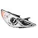 Brock Replacement Passengers Headlight Headlamp with Bright Chrome Housing Compatible with 2011-2014 Sonata 92102-3Q000