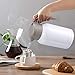 SDREAM 68 Oz Coffee Carafe Thermal Stainless Steel Double Walled Thermal Carafe Heat Retention Vacuum Tea Pots for Keeping Hot/Cold Beverage(off white)